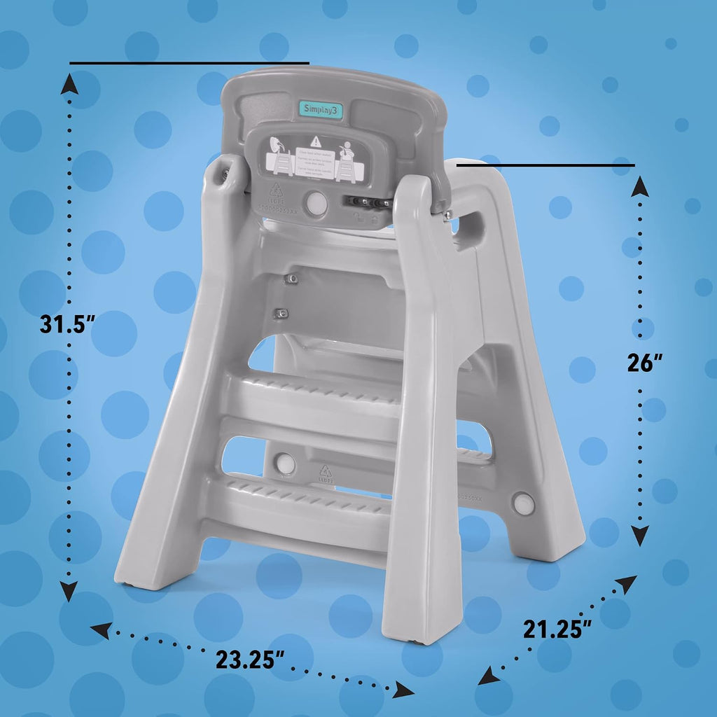 Big Kids Booster Seat, Lightweight Toddler Booster Chair for Dining Table and Kitchen, Toddler Kitchen Helper, Made