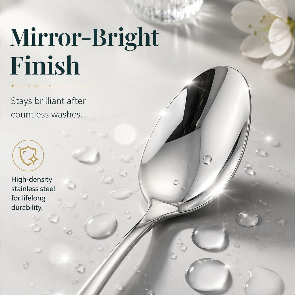 Silverware Set for 12, 60-Piece Stainless Steel Flatware, Heavy Duty