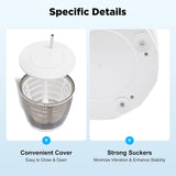 2 in 1 Manual Washing Machine, Non-electric Hand Crank Clothes Washer Traveling Outdoor Wringer Washer Mini Compact