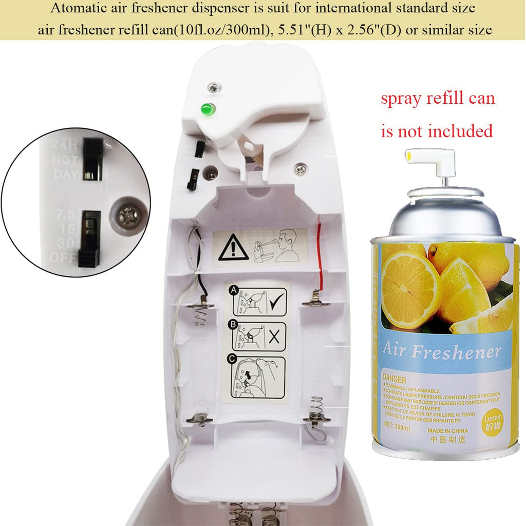 Automatic Air Freshener Spray Dispenser (2-Pack), Wall Mounted/Free Standing Automatic Air Fresheners and Commercial