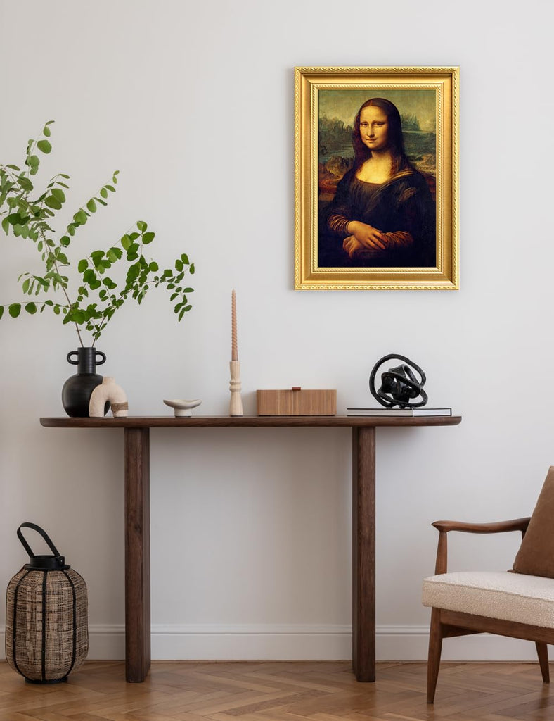Mona Lisa Framed Wall Art, Custom Frame, 23x17