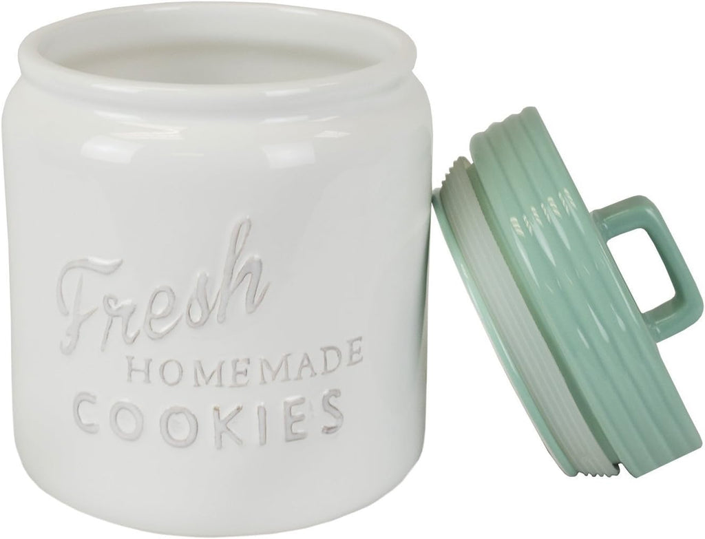 Kitchen Accessories Collection Ceramics, Cookie Jar, Aqua