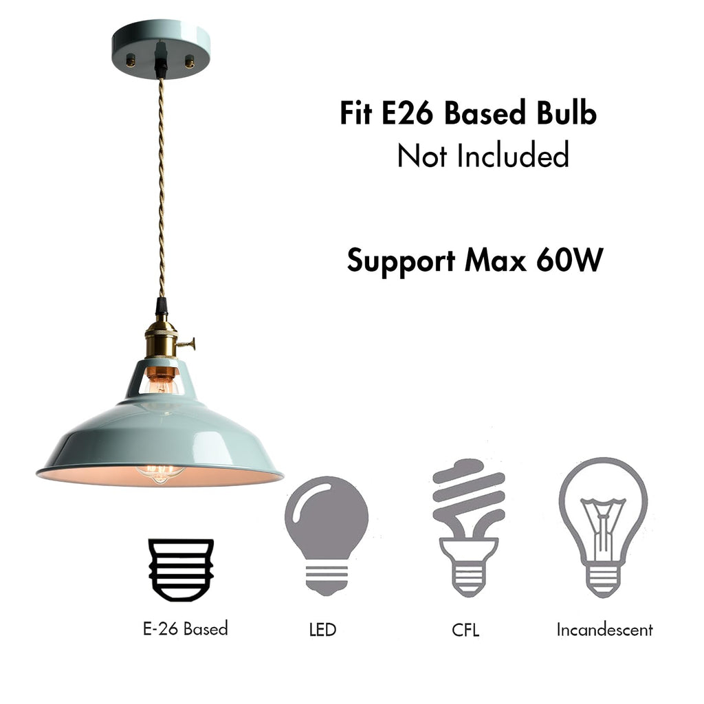 Modern Pendant Light Sea Blue Dimmable Kitchen Hanging Light Fixture