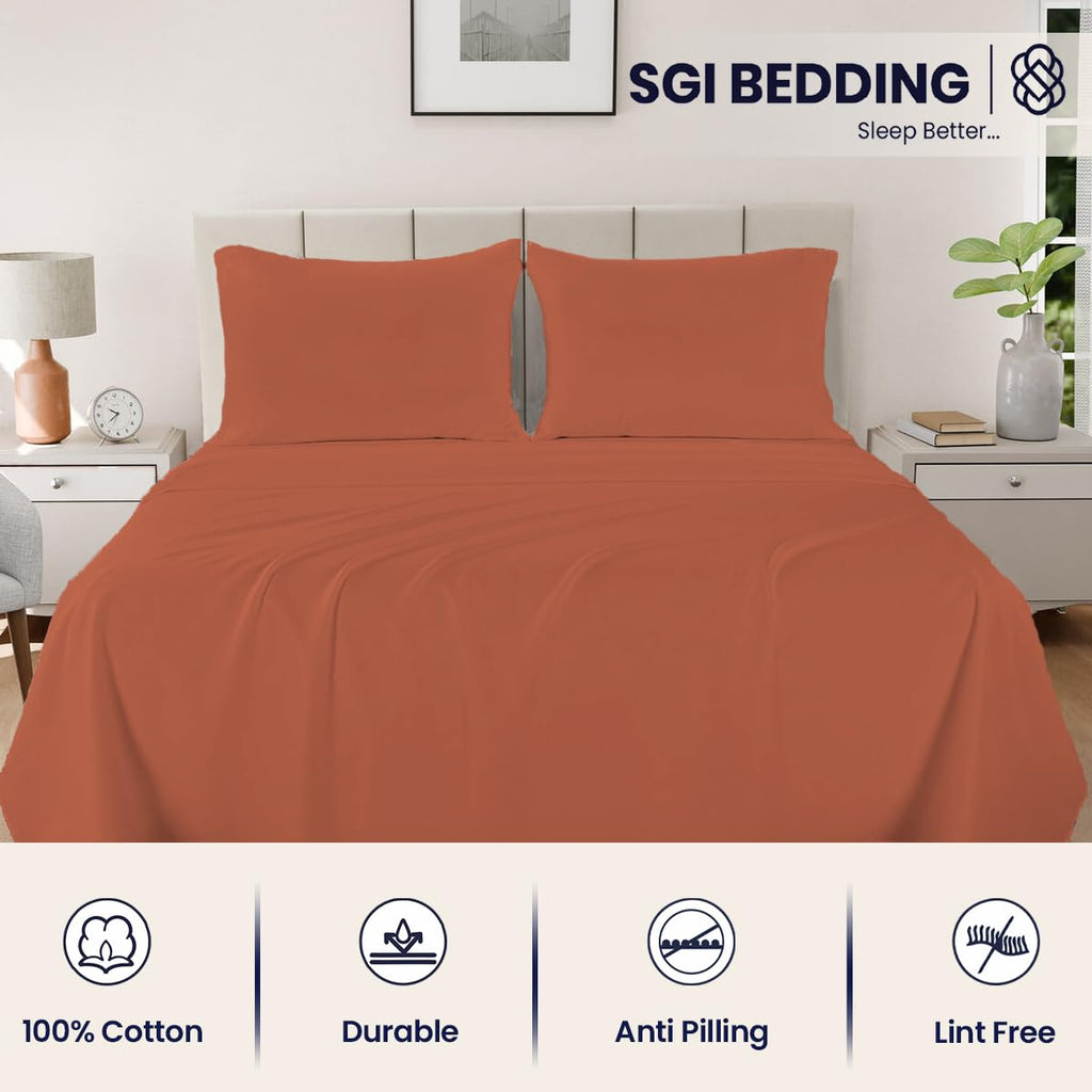 100% Egyptian Cotton Sheets King Size - 600 Thread Count Sheets Set, Soft, Cooling, 15" Deep Pocket, Luxury Hotel