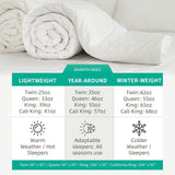 All Season Down Feather Fibers Comforter King