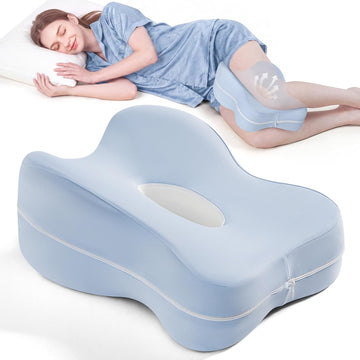 13" Extended-Length Knee Pillow for Side Sleepers with Full Thigh Support | Memory Foam Leg Pillow for Side Sleeping