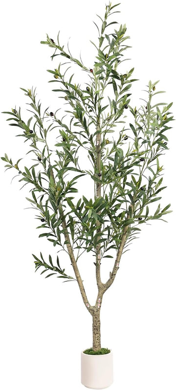 Artificial Olive Tree 6ft Tall with Lifelike Leaves Trunks Realistic