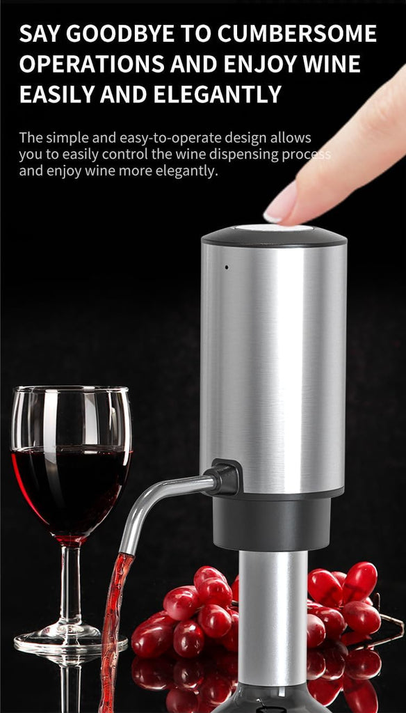 Wine Aerator Electric Wine Decanter Automatic Wine Aerator, Wine Dispenser withUSB TYPE-C Rechargeable for Wine