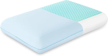 Cooling Gel Memory Foam Pillow, Reversible Design, Neck Support | For Side, Back & Stomach Sleepers, Removable