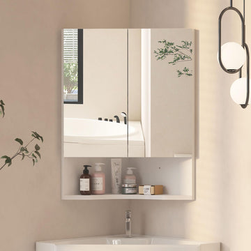 Corner Medicine Cabinet, Corner Medicine Cabinet with 2 Doors