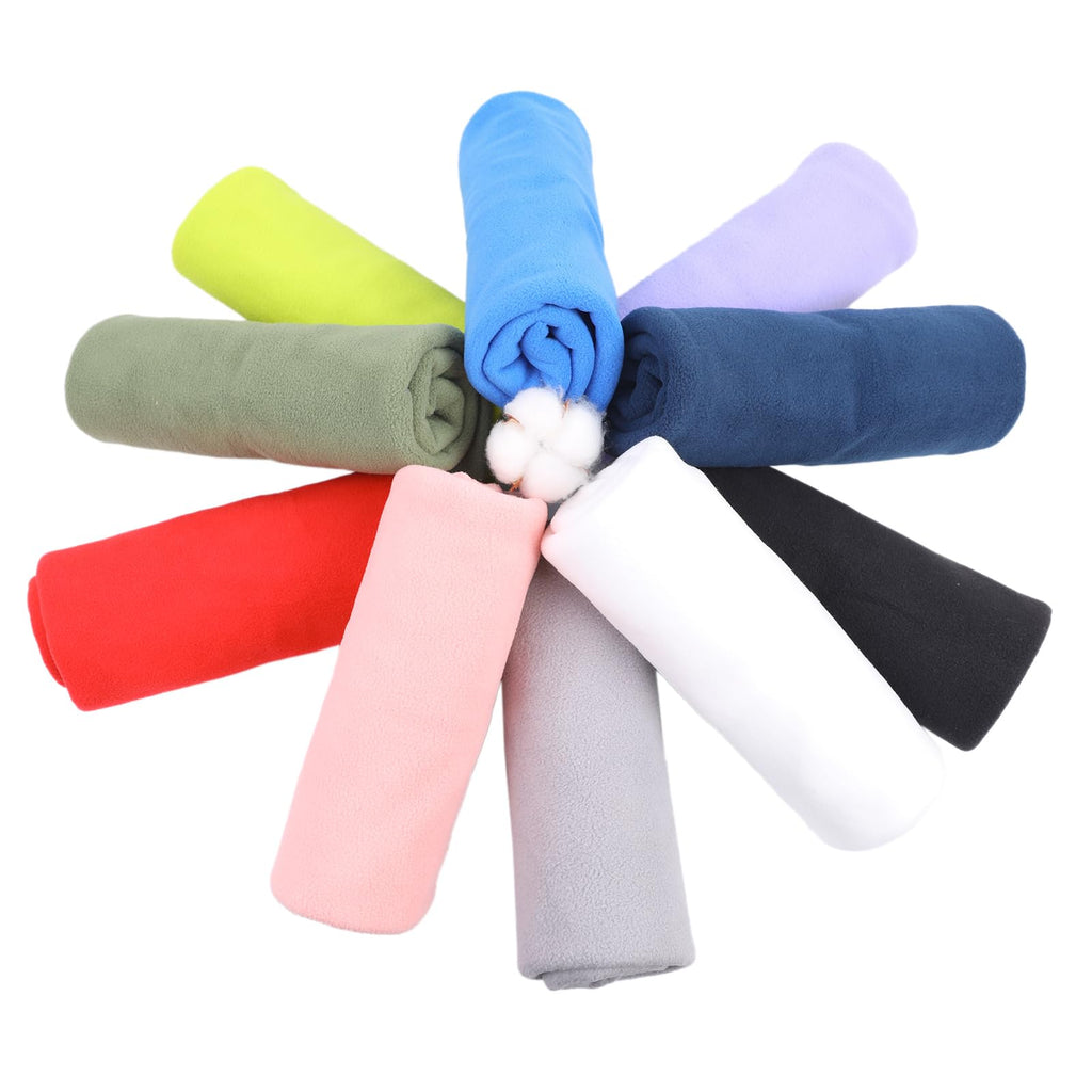 Knitted Polar Fleece Fabric, 10 x 10 inches, 12 Colors, Anti-Pill Plush Polyester for DIY Sewing Crafts