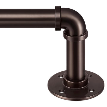 Curtain Rods 66-120", 1 Inch Industrial Antique Bronze Curtain Rod