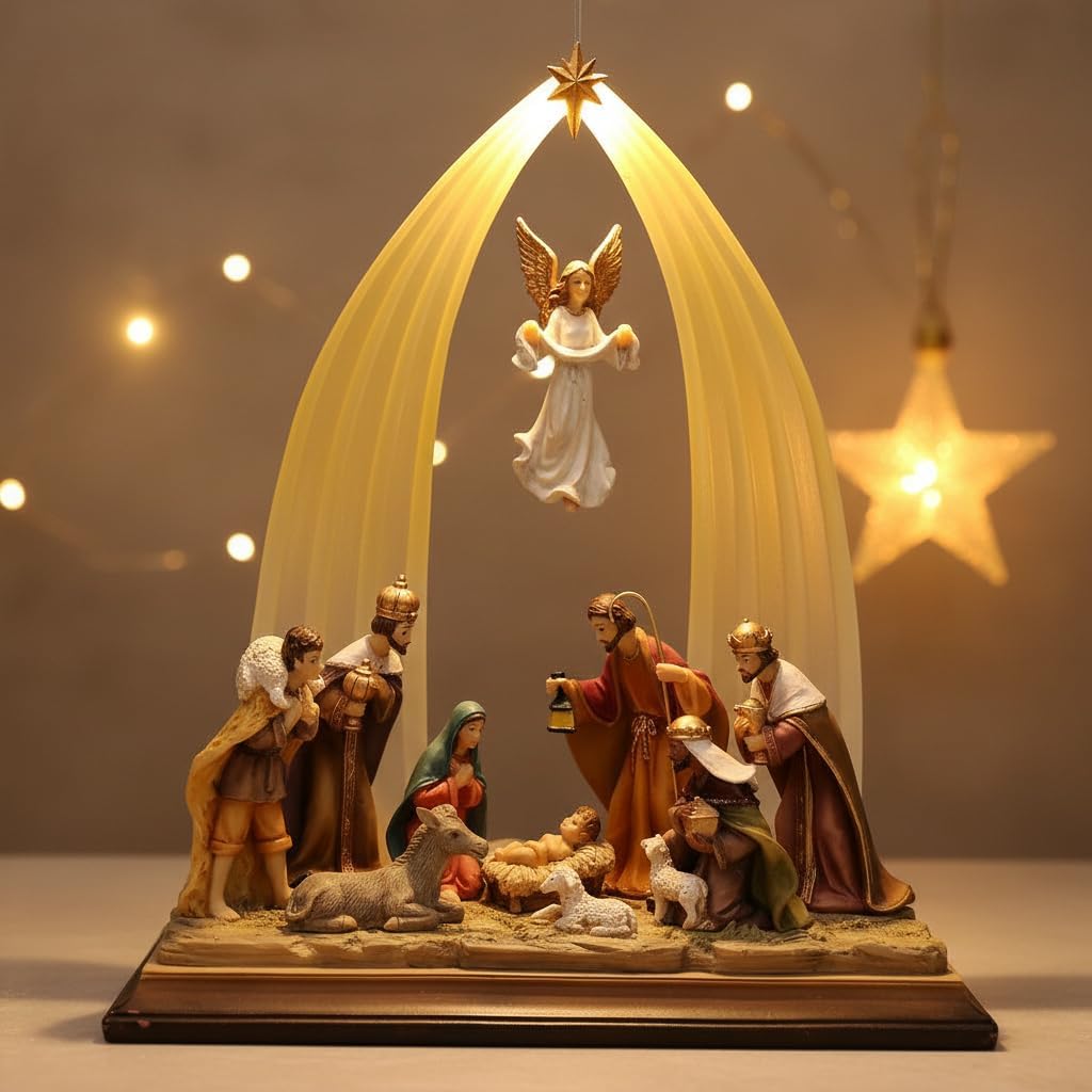 12.5 Inch Nativity Scene, Christmas Nativity Set, 1 Piece