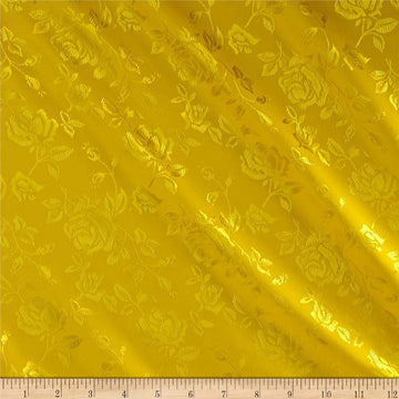 Rose Satin Yellow, Fabric by the Yard