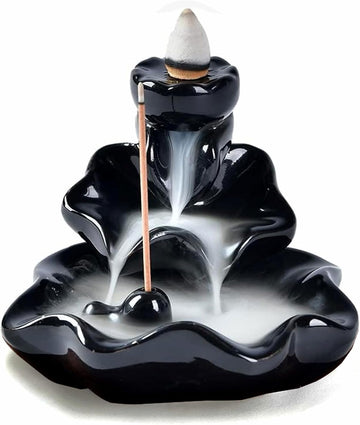 Waterfall Incense Burner, Waterfall Incense Holder, with 10P Cones - Set of 2