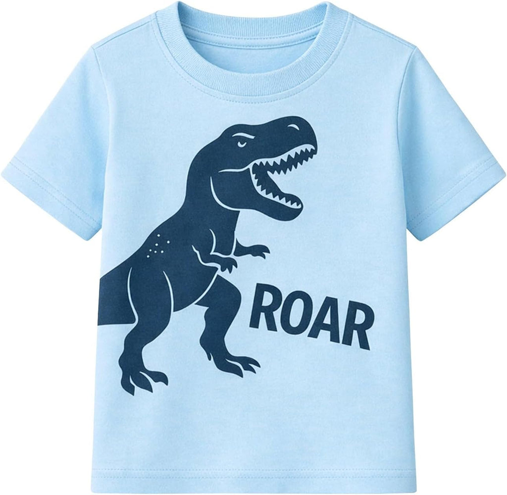 Boys T Shirts 3 Pack Toddler Boys Graphic Tee Shirts Cotton Short Sleeve Crewneck Tops for Little Boys