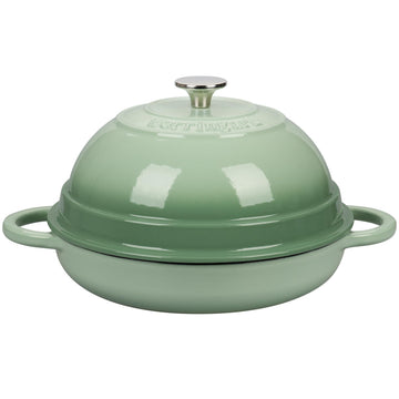 Cast Iron Enameled Dutch Oven Pot with Lid for Bread Baking, Bread Oven, 6 Quart, Green