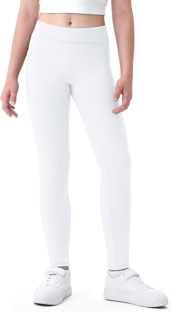 Girls Athletic Leggings Kids Yoga Dance Pants with Pocket