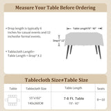 Rustic Tablecloth Cotton Linen Waterproof Tablecloths Washable Table Cloths Dining,Party,Holiday,Chr