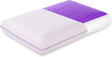 Cooling Gel Memory Foam Pillow, Reversible Design, Neck Support | For Side, Back & Stomach Sleepers, Removable