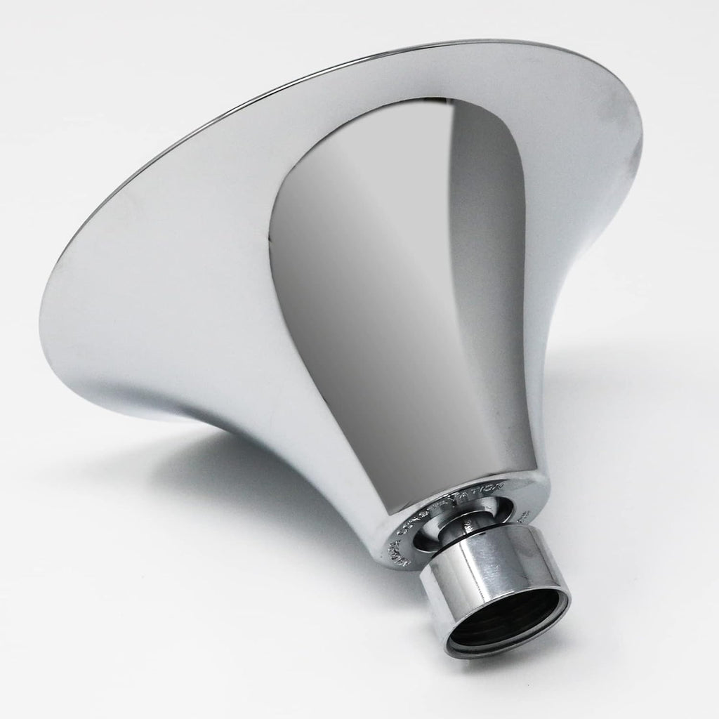 1.5 GPM Sava Fixed-Mount Wide Spray Showerhead with 360 Degree Ball Joint Swivel, Adjustable Angle, Chrome Finish