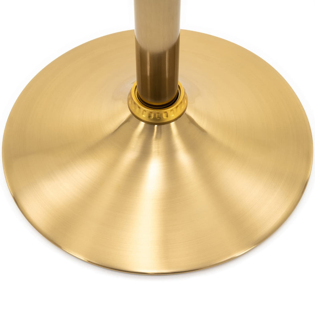 Adjustable Bar Stool, Swivel Round Metal Airlift Backless, 1 pc Gold