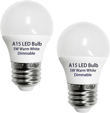 E26 Range Hood Bulbs, Dimmable A15 LED Appliance Bulb, 5W Refrigerator Lamp