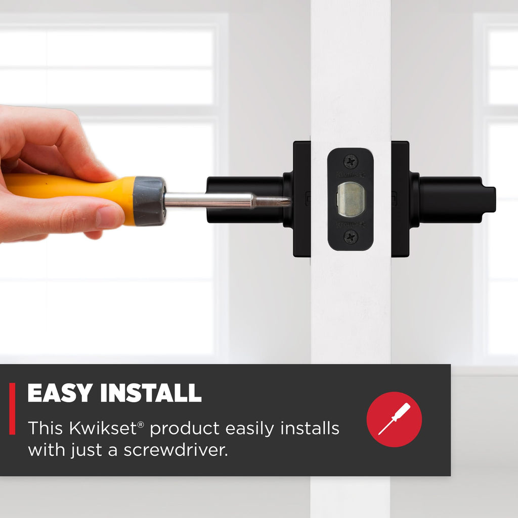 Casey Interior Privacy Door Handle with Lock 10 Pack, Door Lever , Matte Black Reversible Keyless Turn Lock, with