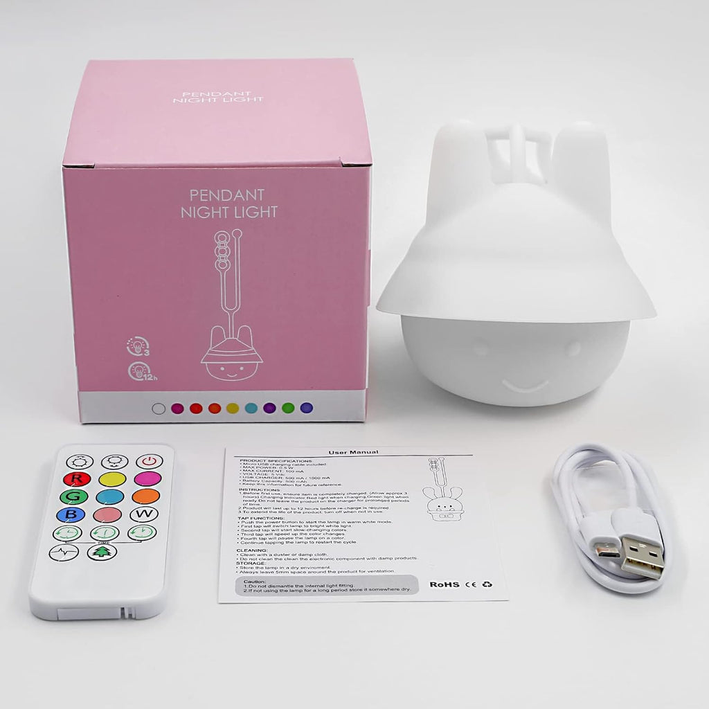 Baby Travel Night Light, Rechargeable Portable Night Light for Car Seats, Cribs & Strollers, Soft Glow Eye-Caring