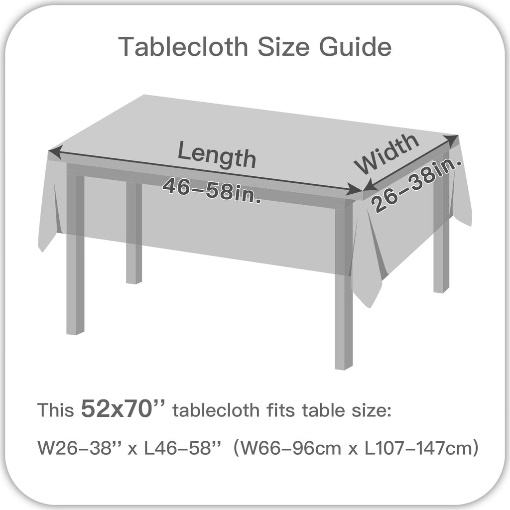 2 Pack Rectangle 52 x 70 Inch Hunter Green Textured Christmas Tablecloth Spillproof Wrinkle Free Table Cloth Dining