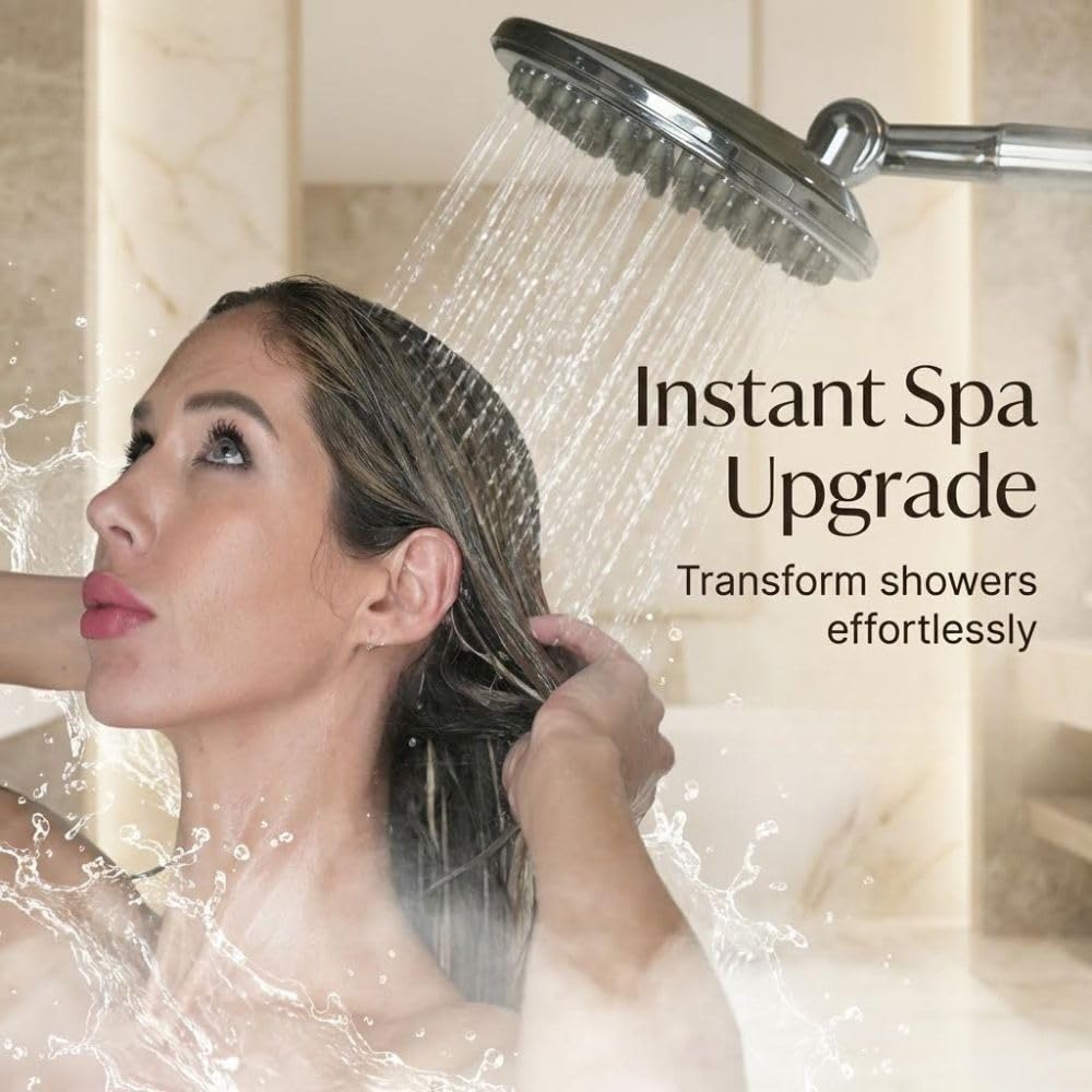 9" Polished Chrome Rainfall Showerhead - Ceiling & Wall Mount