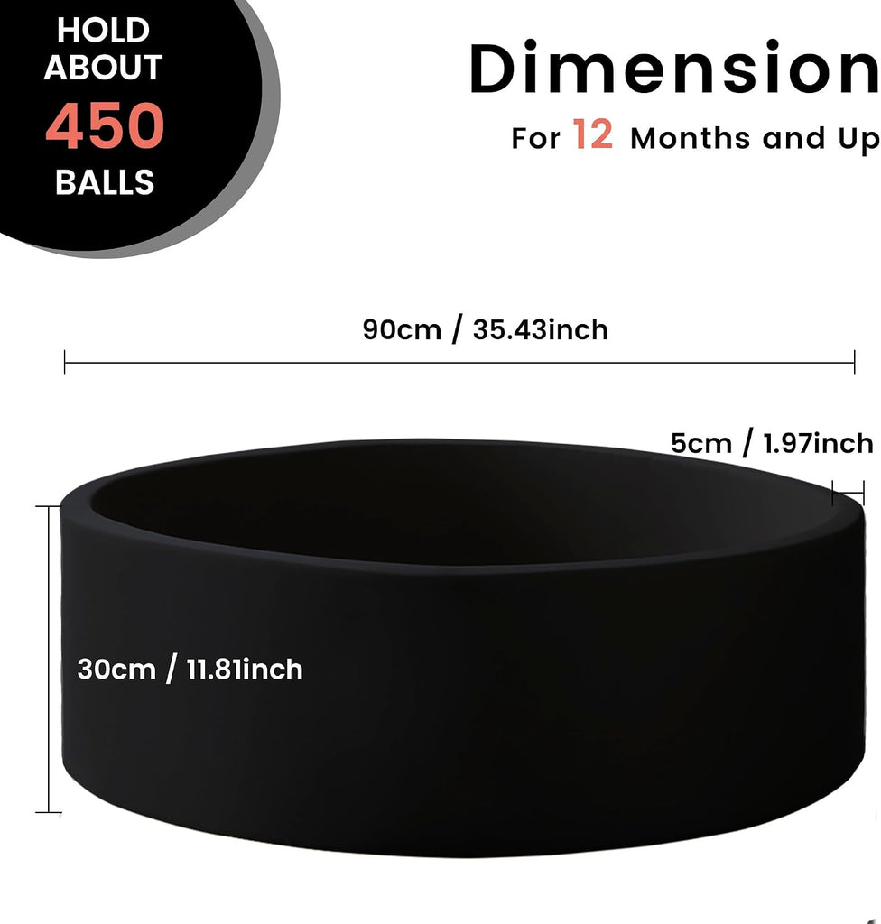 Ball Pit for Toddlers 35.43''x11.81 Baby Ball Pits Soft Memory Foam Ball Pit Round Kids Ball Pit Indoor Game Kids