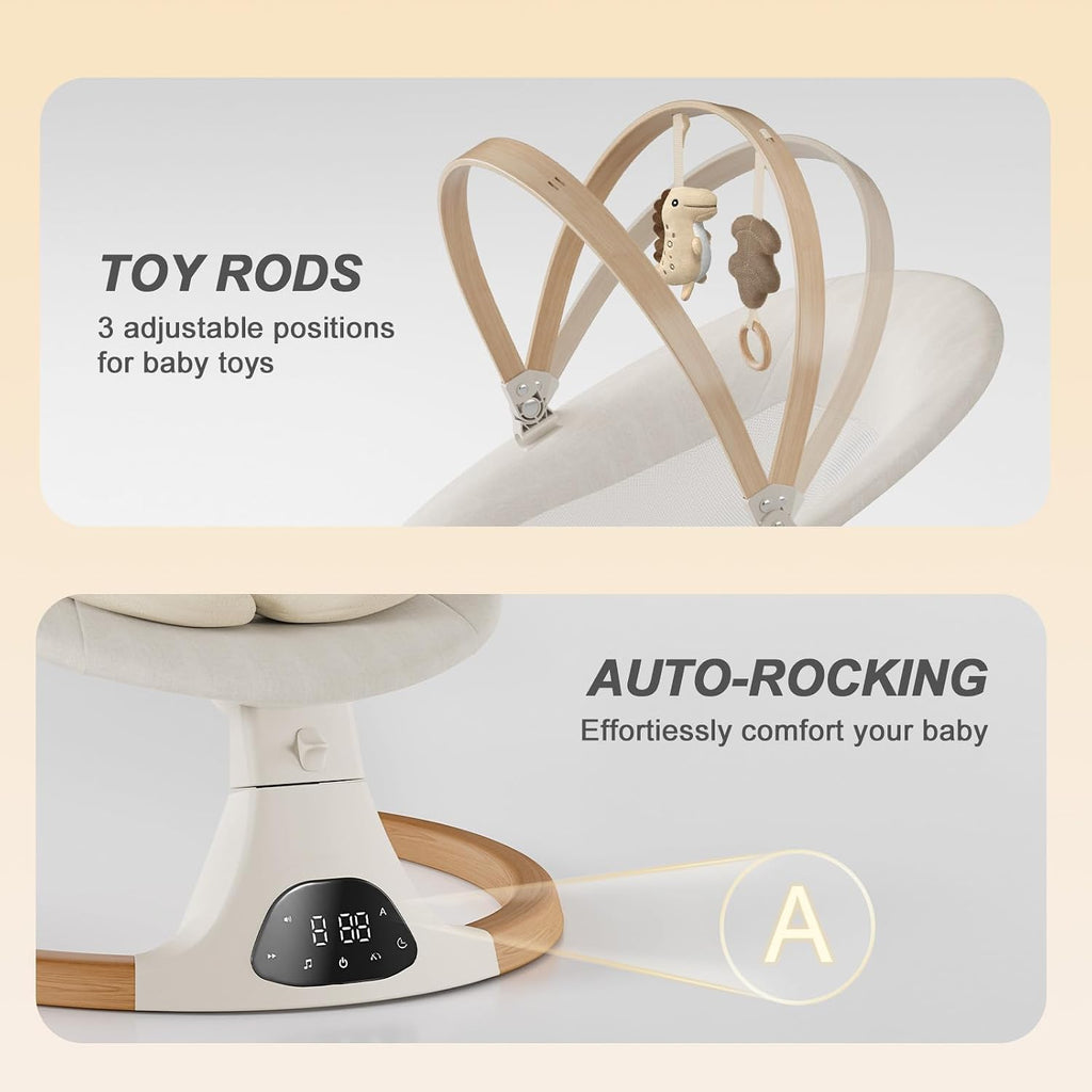 Baby Swings for Infants, Bluetooth Infant Swing with Music Speaker