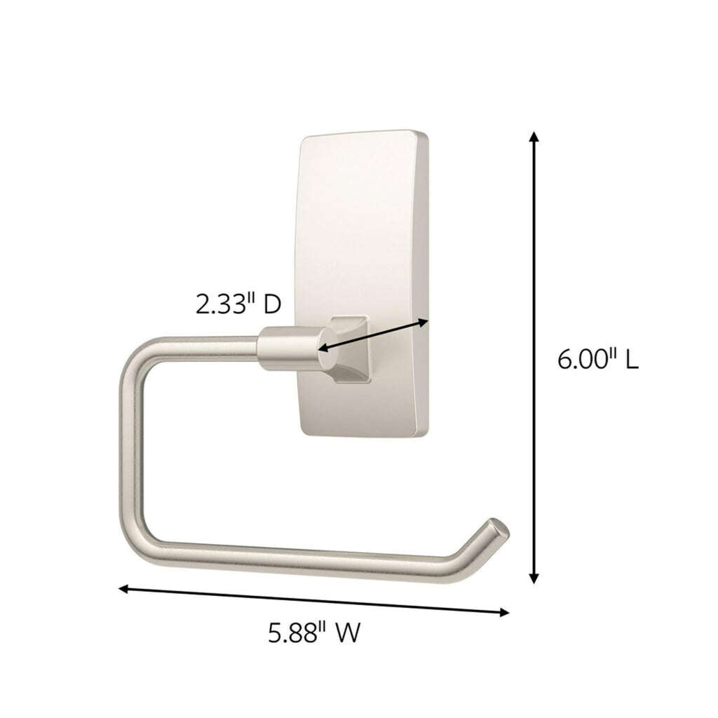 Toilet Paper Holder, Satin Nickel, 1 Holder, 2 Strips