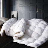 Goose Down Feather Fiber Comforter King, 100% 1200tc Cotton Fabric Duvet Inserts