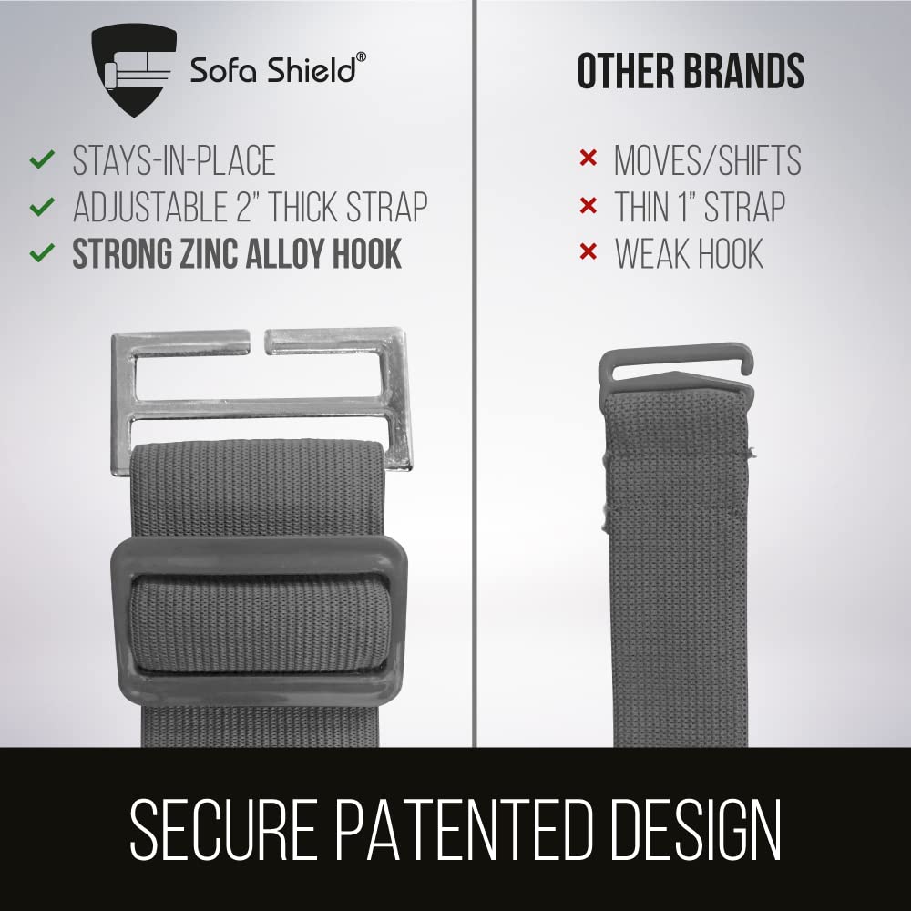 Couch Covers with Strap, Small Recliner, Hunter Green Sage