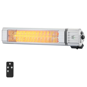 Electric Patio Heater, 1500W, 22.8 IN Wall Mount Infrared Heater, IP65 Protection with 3 Speeds, for Porch, Dining