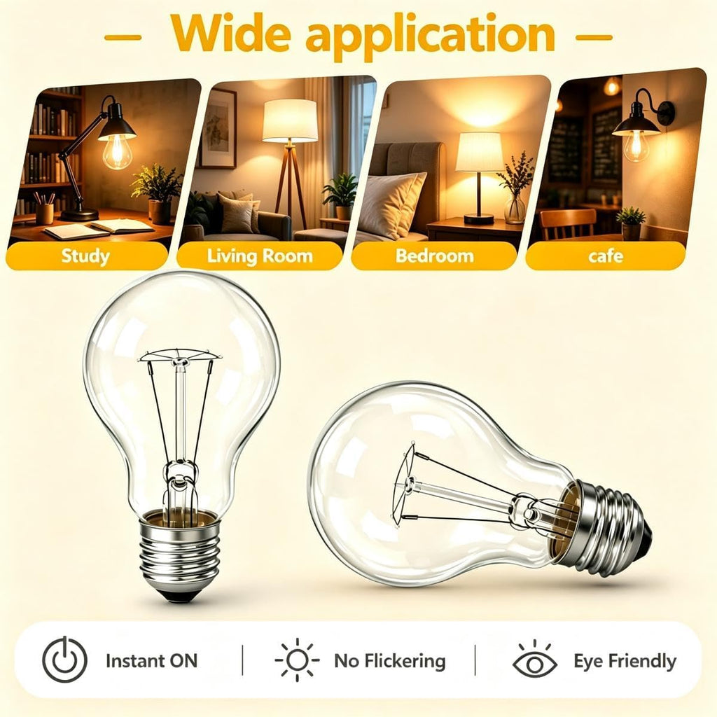 150 Watt Incandescent Light Bulbs, A21 150 WATT Incandescent Bulb Shatter Resistant Rough Service Light Bulb 150W (2