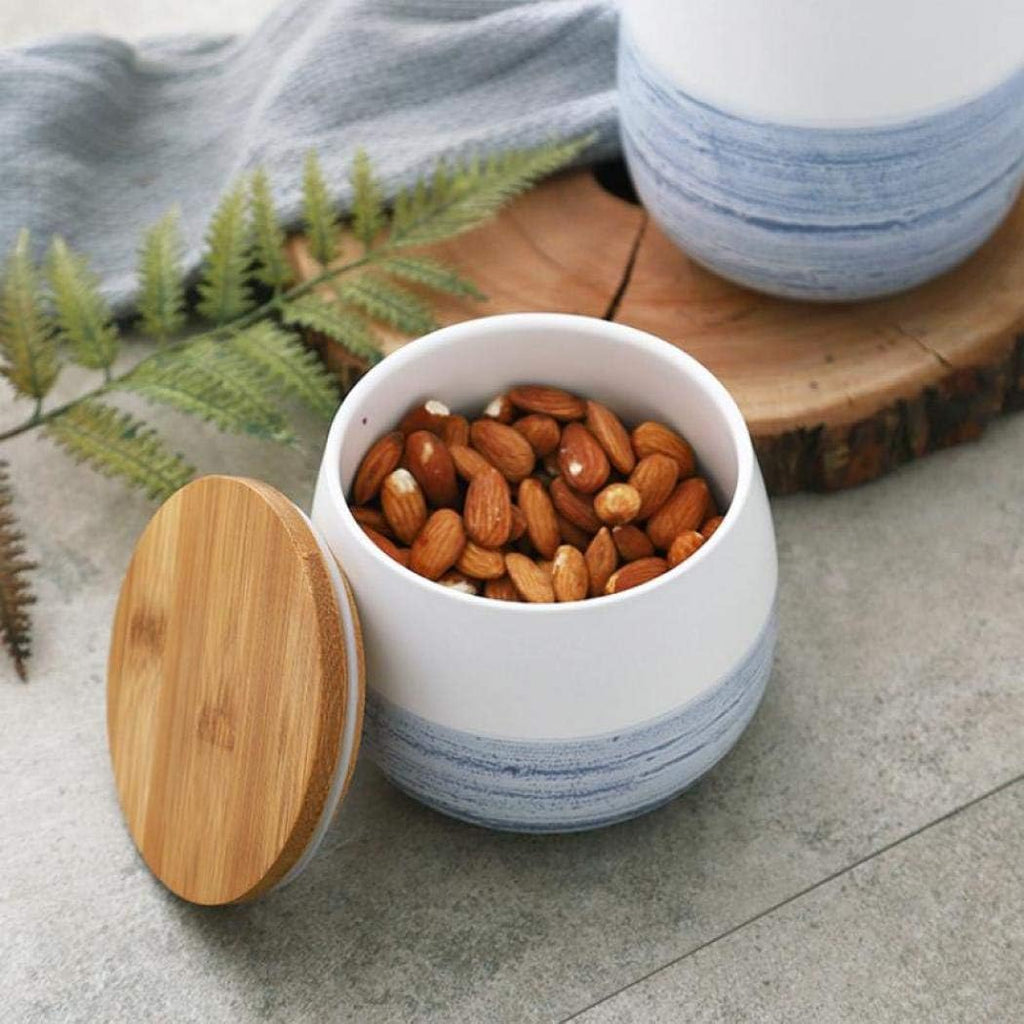 Kitchen Canisters Ceramic Food Storage Jar Containers with Airtight Seal Lid for Coffee Beans Chutneys Sugar Flour