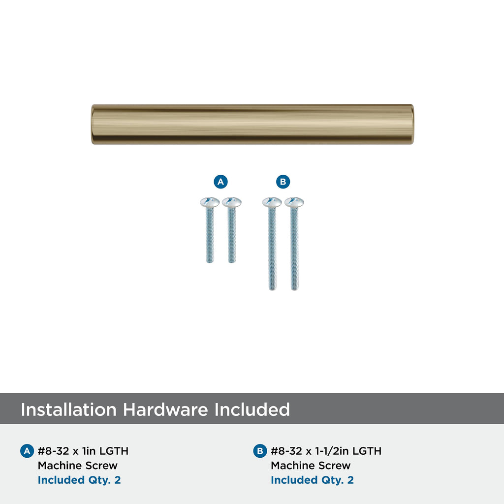 10 Pack 3" Versa Golden Champagne Drawer Pull