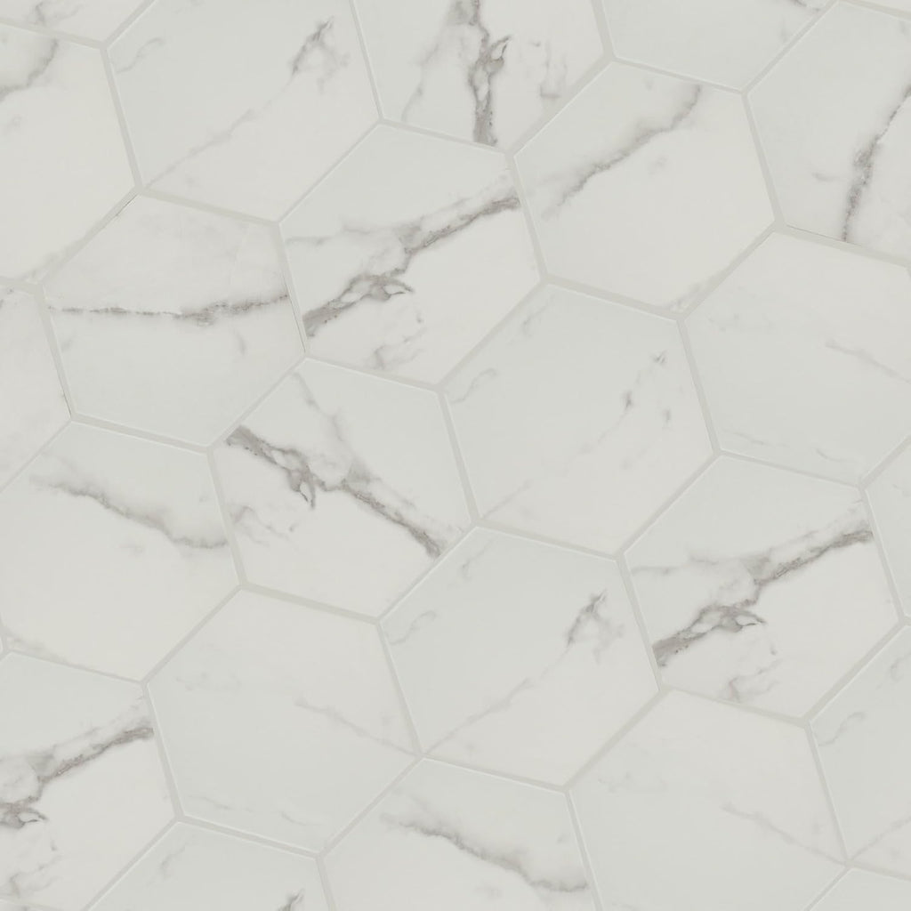 Hexley Marbello 9 x 10in. Matte Porcelain Hexagon Floor & Wall Tile
