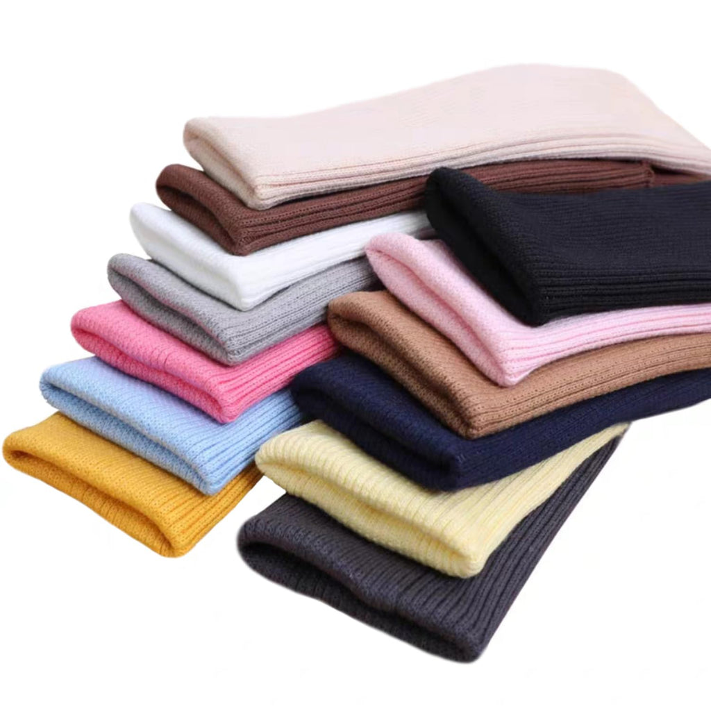 Seamless Tubular Knit Ribbing Fabric for Cuffs Thick Stretch Rib Knitted Material for Jacket Coat Sleeves Pants