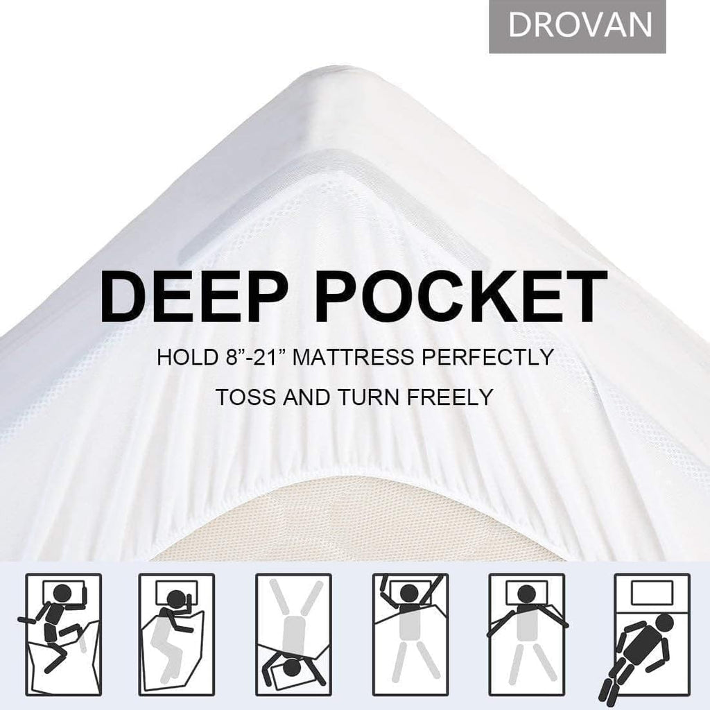 Mattress Pad King Size - Extra Thick Mattress Cover - Pillow Top Deep Pocket with Breathable 7D Spiral Fiber Filling