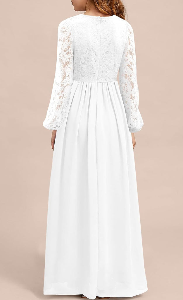 Formal Long Sleeve Flower Girl Dress for Wedding Party