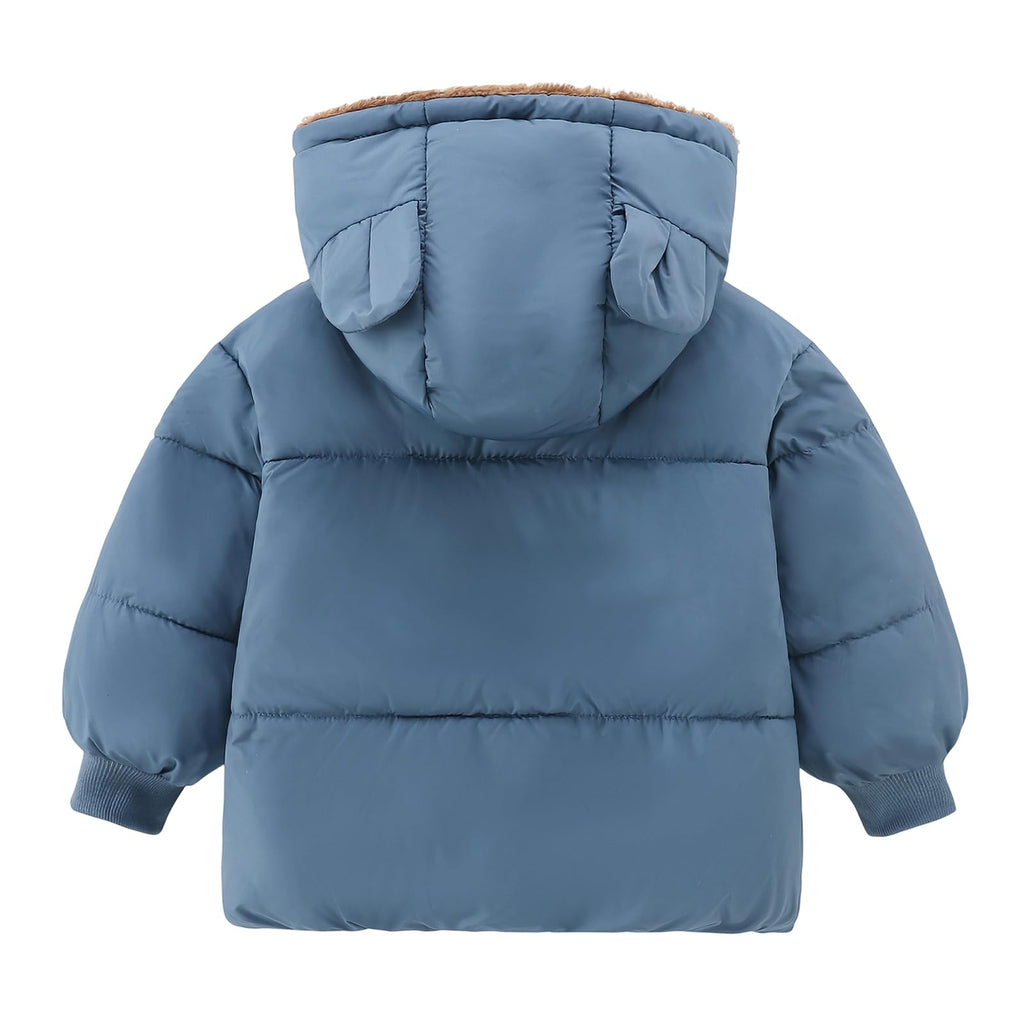 Toddler Winter Jacket Baby Boys Girls Fleece Coats Blue 120