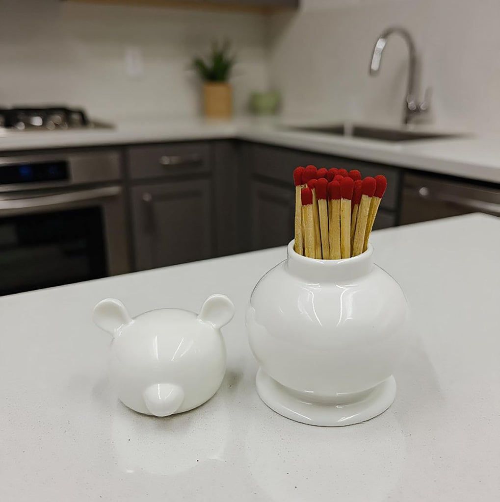 Ceramic Match Holder, Bathroom Match Holder, Decorative Matches Holder, Matches Box, Match Holder with Striker Decor