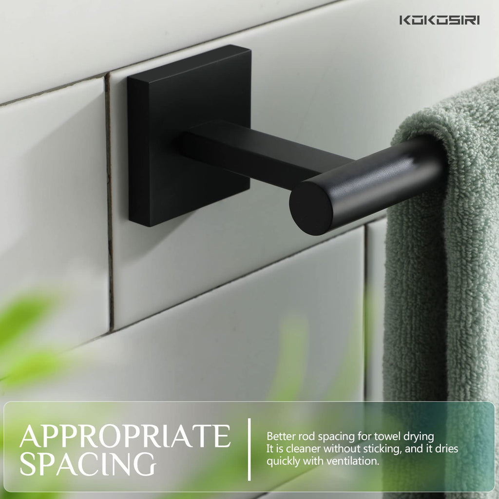 Towel Bar Matte Black Bathroom Hardware Hand Towel Rails Wall Mounted Kitchen Toilet Cabinet Paper Holder, Stainless