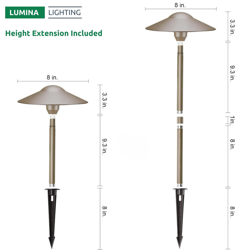 3W Landscape Lighting 12V Low Voltage Path Lights Warm White Waterproof Outdoor Replaceable G4 LED Bulb for Garden