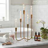 Candelabra for 5 Taper Candles – Hand-Forged Candle Holder with Elegant Vintage Finish – Decorative Centerpiece for