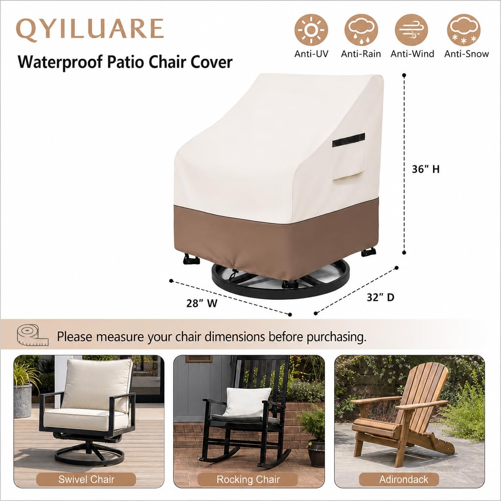 Waterproof Outdoor 2-Pack for Rocking & Adirondack Chair